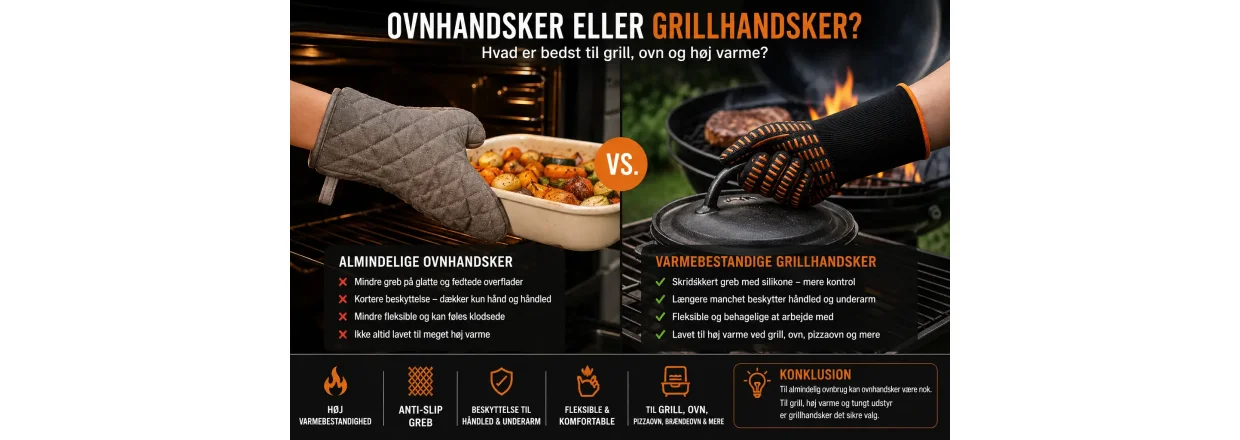 Kan almindelige ovnhandsker bruges til grill?