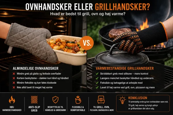 Kan almindelige ovnhandsker bruges til grill?