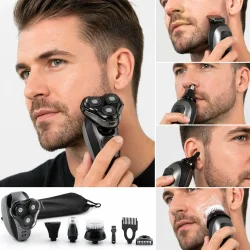 5-i-1 barbermaskine i brug &ndash; effektiv grooming til sk�g, n�se og �rer med flere funktioner