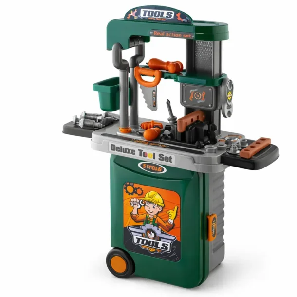 B�rne v�rkt�jsb�nk med arbejdsbord og v�rkt�j