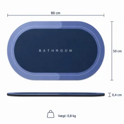 Badem�tte skridsikker hurtigtt�rrende design med dimensioner og m�l