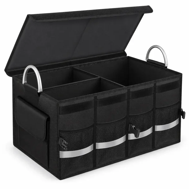 Bagagerums organizer med l�g og rumopdeling i bil