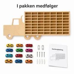 Bil hylde b�rn i tr� med mange rum hvad er der i pakken visning