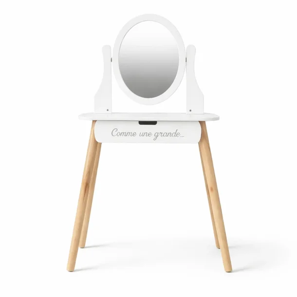 B�rne sminkebord med spejl til kreativ rolleleg
