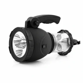 Campinglampe med lygte p� hvid baggrund til telt og udend�rs belysning