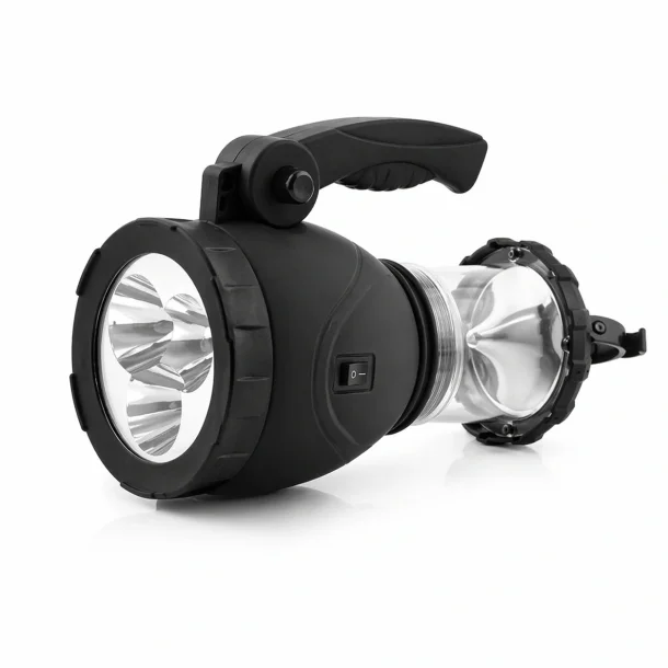 Campinglampe med lygte p� hvid baggrund til telt og udend�rs belysning