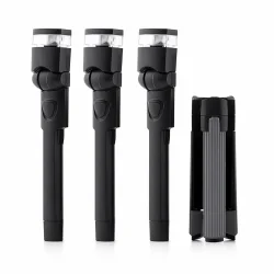 Campinglygte 3-i-1 p� hvid baggrund med foldbart design