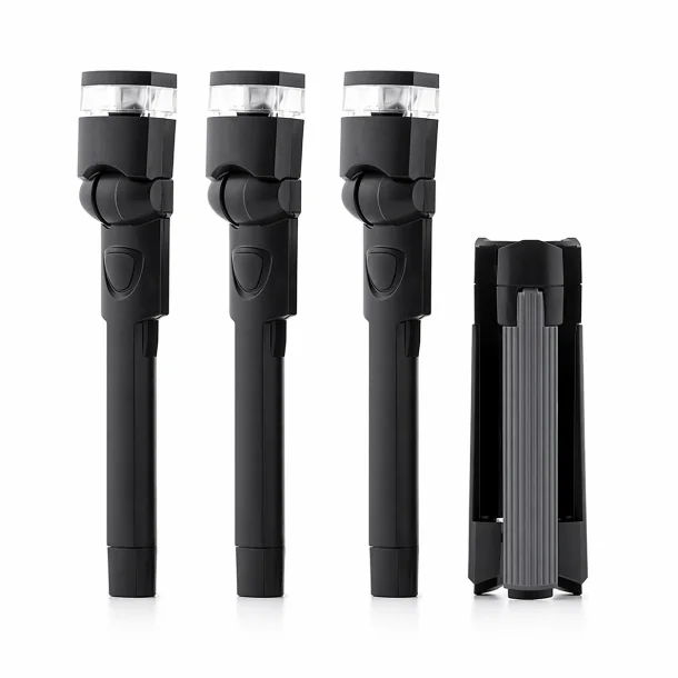 Campinglygte 3-i-1 p� hvid baggrund med foldbart design