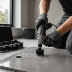 Diamantbor til fliser og porcel�n brugt til pr�cis boring i store klinker og natursten