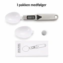 Digital m�leske med LCD og alle dele der medf�lger i pakken