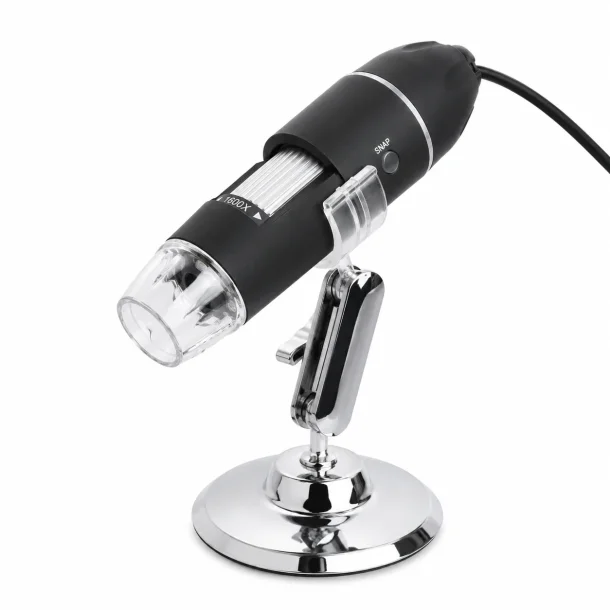Digitalt mikroskop USB med LED lys og 1600x zoom p� hvid baggrund