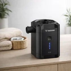 elektrisk luftpumpe batteridrevet til luftmadras placeret i moderne milj�