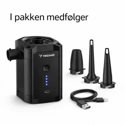 elektrisk luftpumpe batteridrevet til luftmadras med tilbeh�r i pakken
