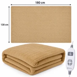 Elektrisk varmet�ppe med angivne m�l p� 180 x 130 cm.