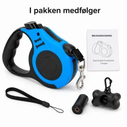 Flexline hund 5m med sikker bremse til sm� hunde indhold i pakken