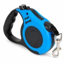 Flexline hund 5m med sikker bremse til sm� hunde p� hvid baggrund