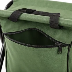 Foldbar fiskestol med opbevaringstaske detalje af lynl�s og stof