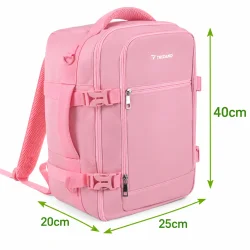 Lyser�d h�ndbagage rygs�k med angivne m�l p� 40 cm i h�jden, 25 cm i bredden og 20 cm i dybden.