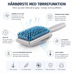 h�rb�rste med t�rrefunktion infografik viser t�rring og styling funktion