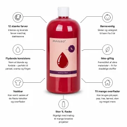 Hobbymaling 12x1L s�t med oversigt over funktioner og farver