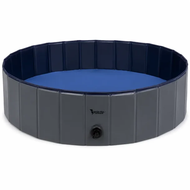 Hundepool 120 cm i foldbart design med skridsikker bund og afl�bsventil