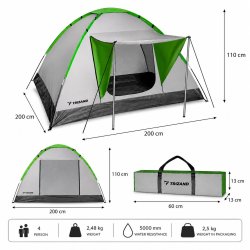 Iglo telt 200x200 cm med plads til 4 personer