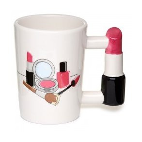 Sjov kaffekop med kosmetik tema