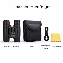 Kikkert 30x60 kompakt med h�j forst�rrelse med tilbeh�r i pakken