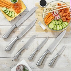 Knivst med knivblok i tr