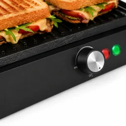 Kontaktgrill med non-stick grillplader, panini og temperaturregulering