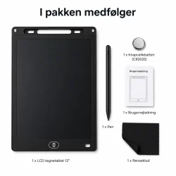 LCD tegnetablet 12" med pen og slet-knap til b�rn