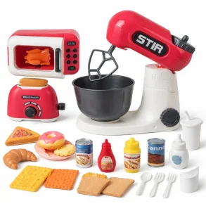 Leget�js k�kkens�t 26 dele med realistiske k�kkenmaskiner samlet oversigt