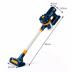 Leget�js st�vsuger med realistisk sug og lyd med m�l og dimensioner