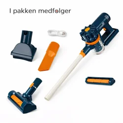 Leget�js st�vsuger med realistisk sug og lyd med tilbeh�r i pakken