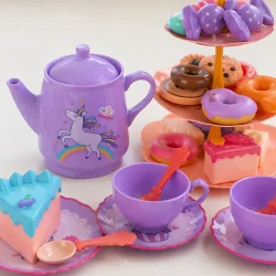 Detaljebillede af leget�js tes�t med enhj�rning i kuffert til b�rn