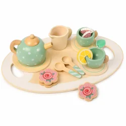 Leget�js tes�t i tr� gr�n p� hvid baggrund med komplet s�t 