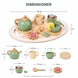 Leget�js tes�t i tr� gr�n med m�l og dimensioner vist grafisk 