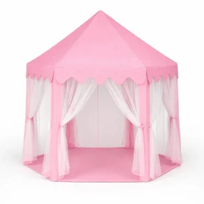 Lyser�dt legetelt til b�rn p� hvid baggrund med gardiner