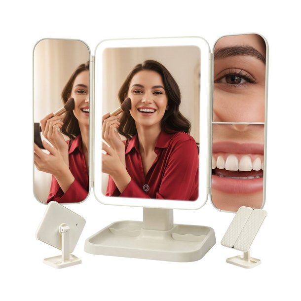 Makeup spejl med lys