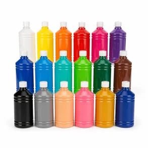 Maling til b�rn 18 farver s�t vist som hero produktbillede p� hvid baggrund med alle farver samlet
