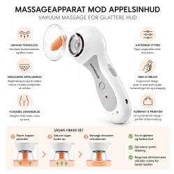 massageapparat mod appelsinhud infografik viser vakuum teknologi og effekt