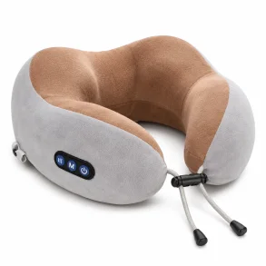Massageapparat til nakke med bl�d nakkepude, massagefunktion og infrar�d varme
