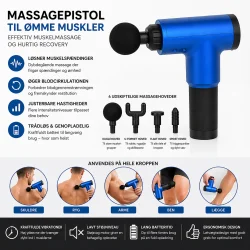 massagepistol til �mme muskler infografik viser funktion og effekt