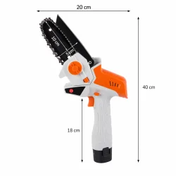 Mini k�desav batteri 6&rdquo; med m�l og dimensioner vist
