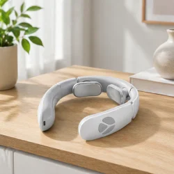 nakke massager med varme og justerbar intensitet i moderne hjemmemilj�