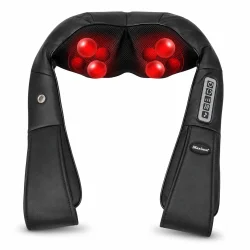Shiatsu nakkemassager med roterende massagepunkter og varmefunktion