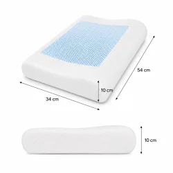 Ergonomisk nakkepude med k�lende gel i st�rrelsen 54 x 34 x 10 cm
