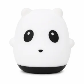Natlampe til b�rn panda p� hvid baggrund LED lampe