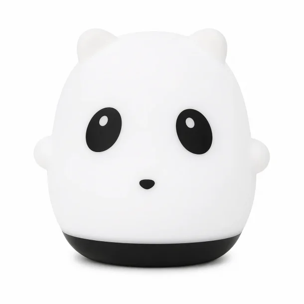 Natlampe til b�rn panda p� hvid baggrund LED lampe