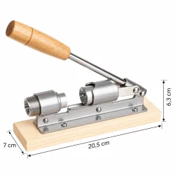 N�ddekn�kker med angivne m�l p� 20,5 cm i l�ngden, 7 cm i bredden og 6,3 cm i h�jden